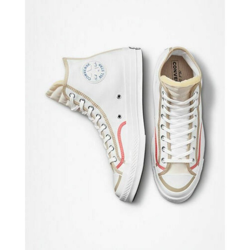 New Women's Converse Chuck Taylor 70s Hybrid Texture Varsity Hi Sneakers 171408C - Picture 2 of 7